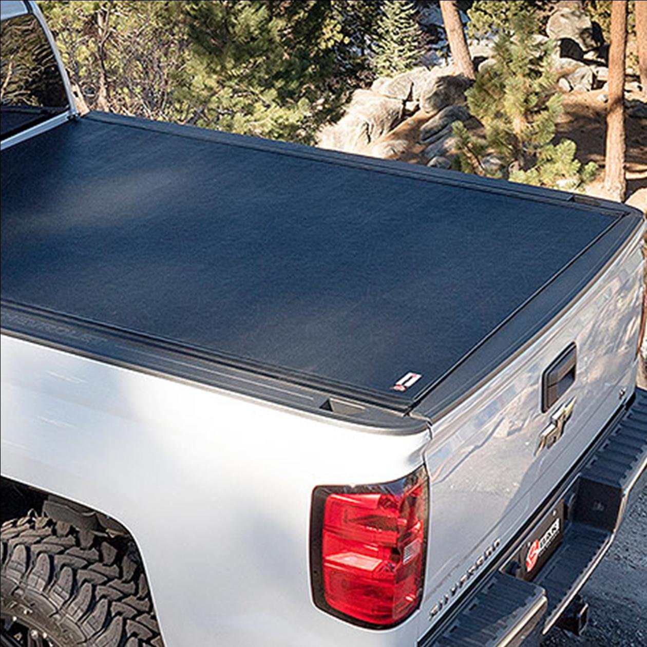 BAK Revolver X4S hard rolling tonneau cover installed on truck bed